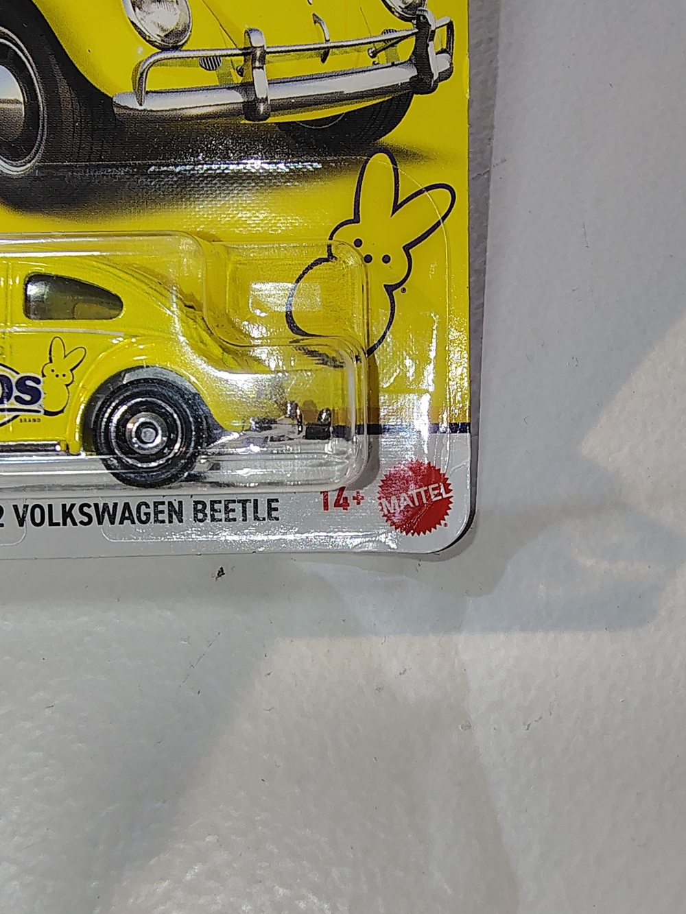 Matchbox Peeps Yellow '62 Volkswagen Beetle Toy Car - Picture 6 of 10